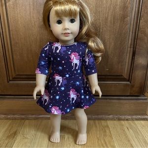 18” Doll Unicorn Dress